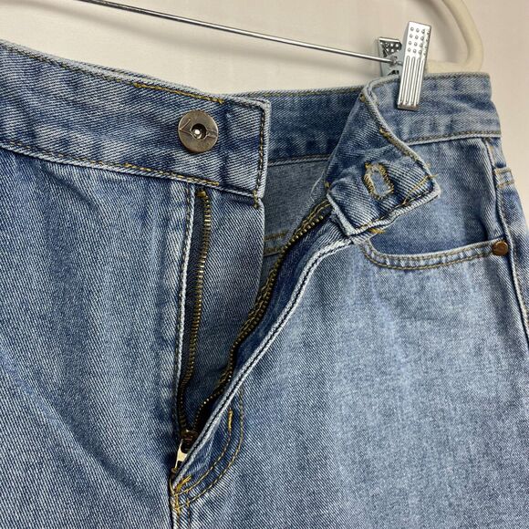 Liquor n Poker Cut-Off Frayed Jean Shorts Size 16 Blue Denim Festival Boho Beach - Picture 14 of 14